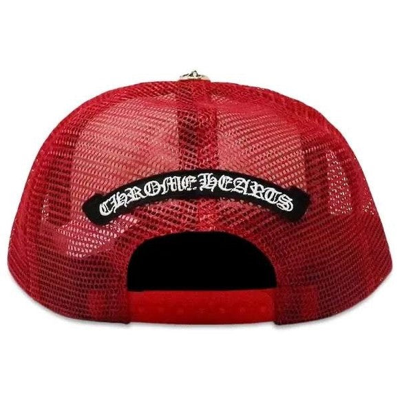 Chrome Hearts Multi Cross Trucker Hat 'Red/White' - Hat - Chrome Hearts