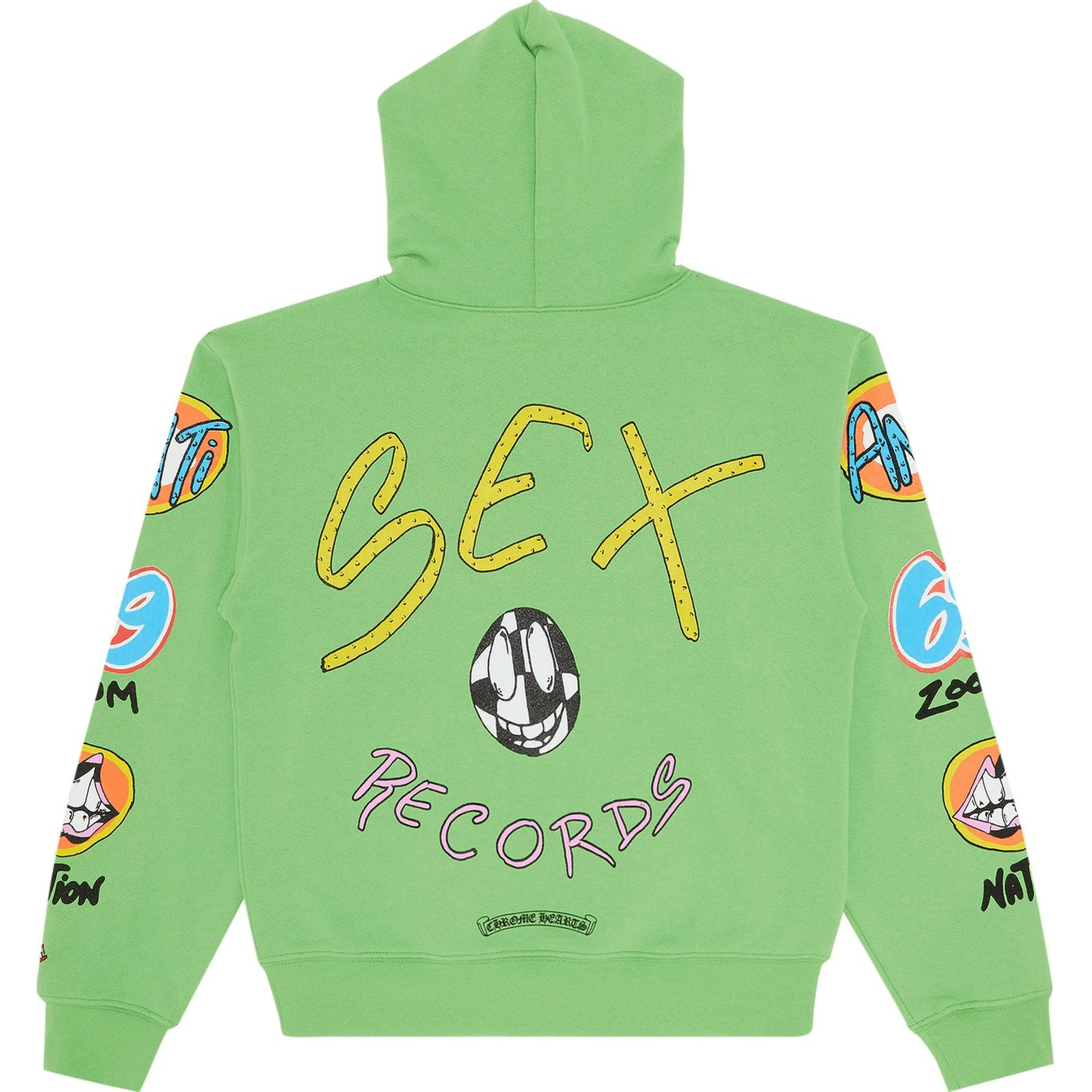 Chrome Hearts Matty Boy Sex Records Hoodie 'Green' - Hoodie - Chrome Hearts