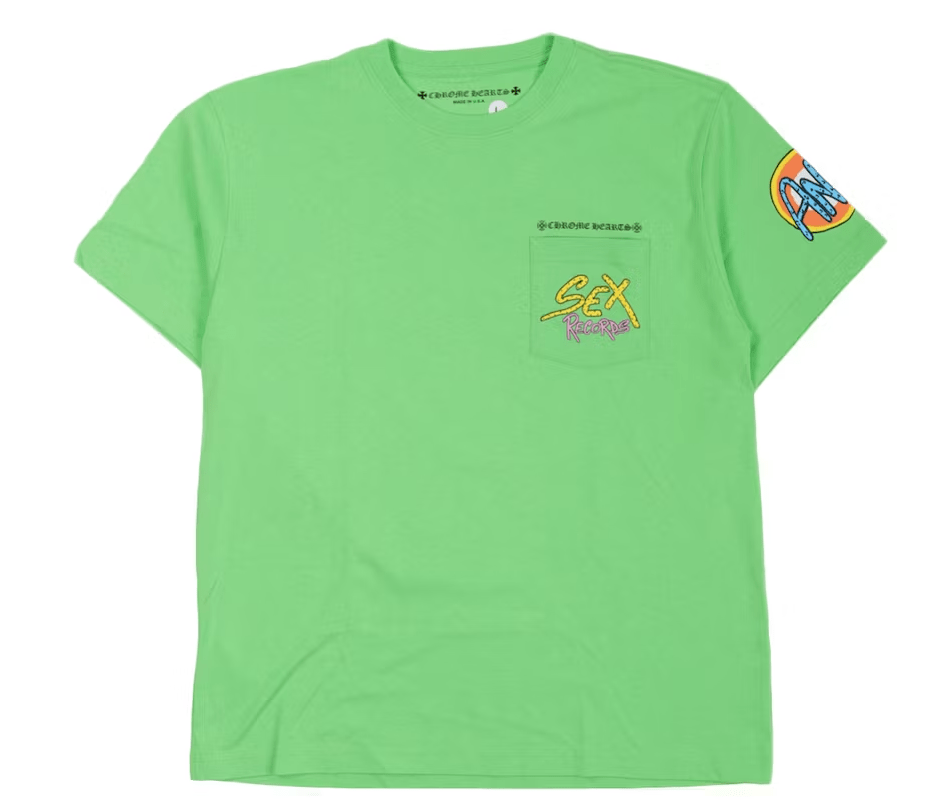 Chrome Hearts Matty Boy Sex Records T-shirt 'Citrus' - T-shirt - Chrome Hearts