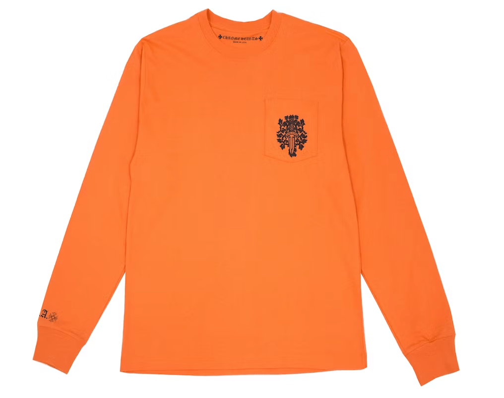 Chrome Hearts Vine Dagger L/S T-shirt 'Orange/Black' - Longsleeves - Chrome Hearts