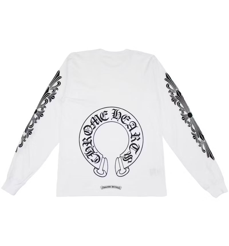 Chrome Hearts Horseshoe Logo Crewneck 'White' - Chrome Hearts