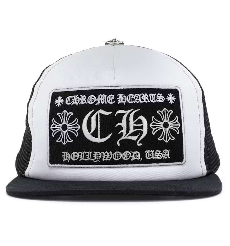 Chrome Hearts CH Hollywood Trucker Hat Black/White - Hat - Chrome Hearts
