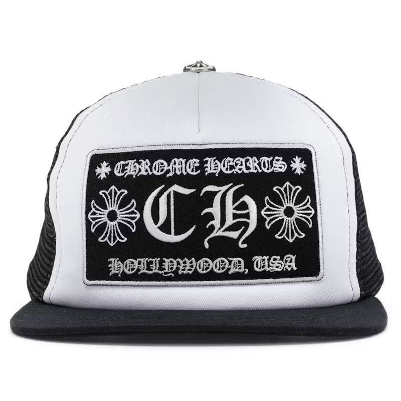 Chrome Hearts CH Hollywood Trucker Hat Black/White - Hat - Chrome Hearts