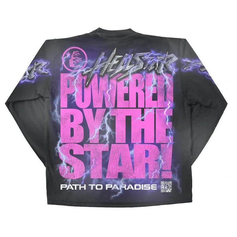 Hellstar Powered By The Star L/S Tee Black - Longsleeves - Hellstar