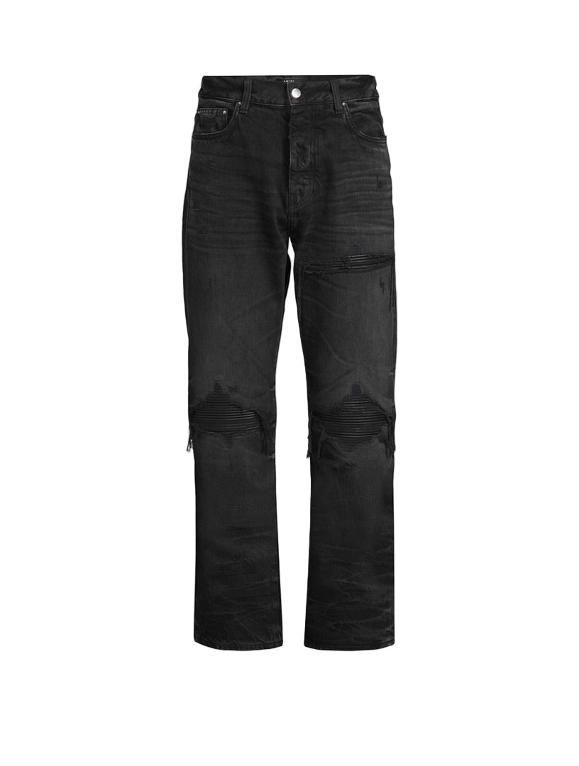 AMIRI MX1 Straight-Leg Jeans With Leather