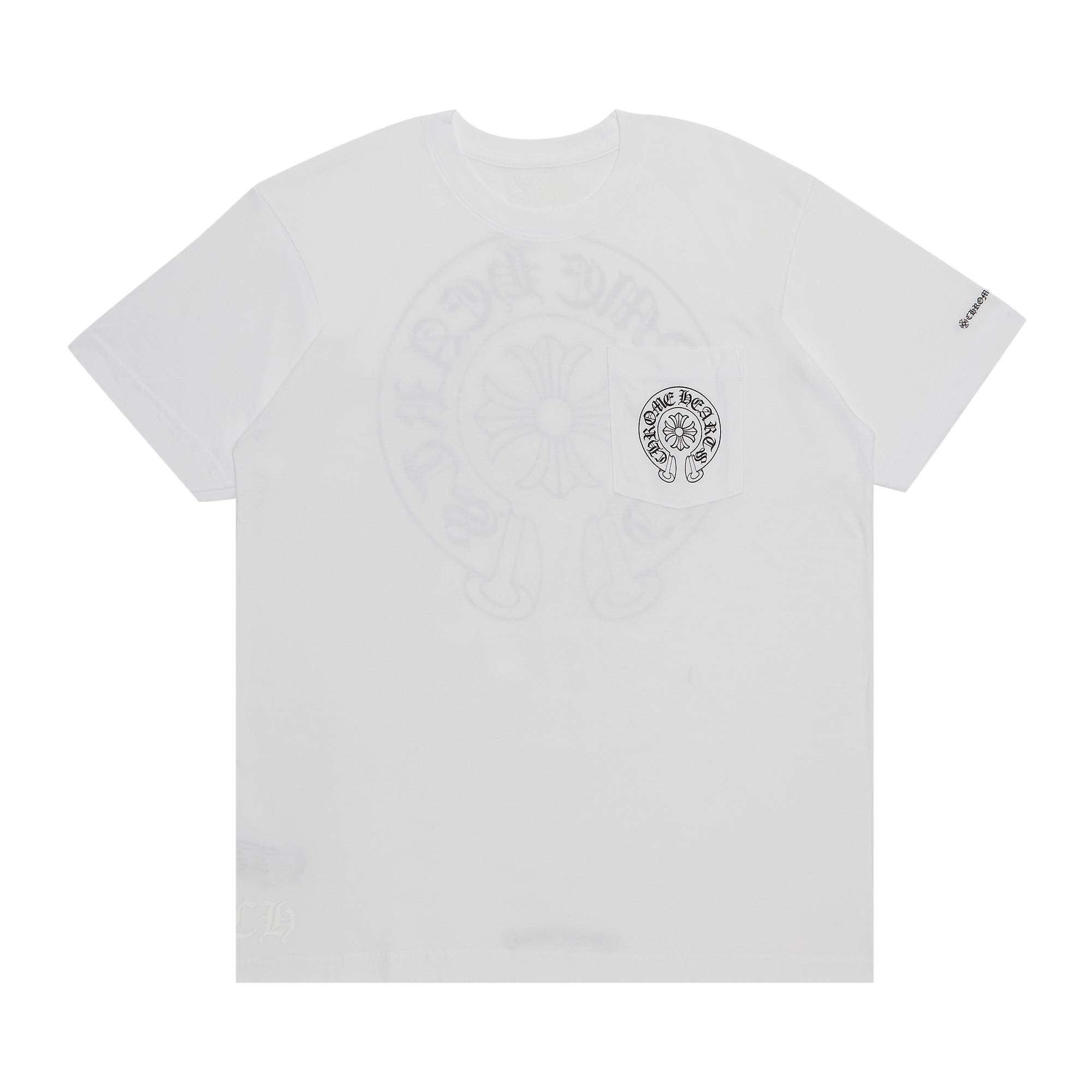 Chrome Hearts Horseshoe Logo Pocket T-Shirt 'White'