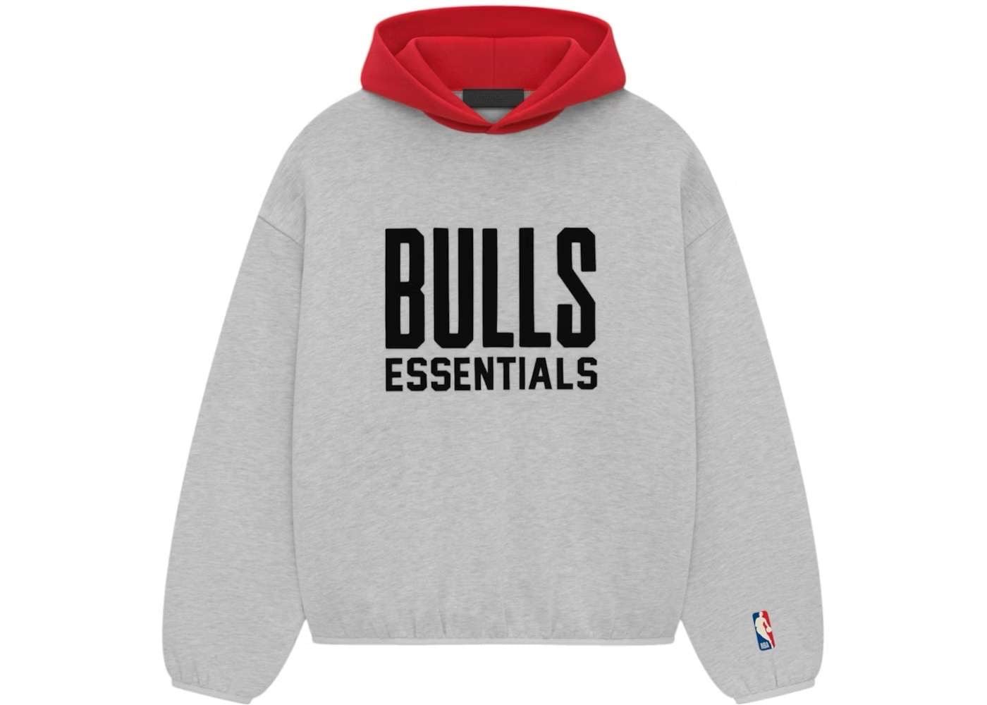 Fear of God Essentials NBA Bulls Hoodie Light Heather - Fear of God Essentials
