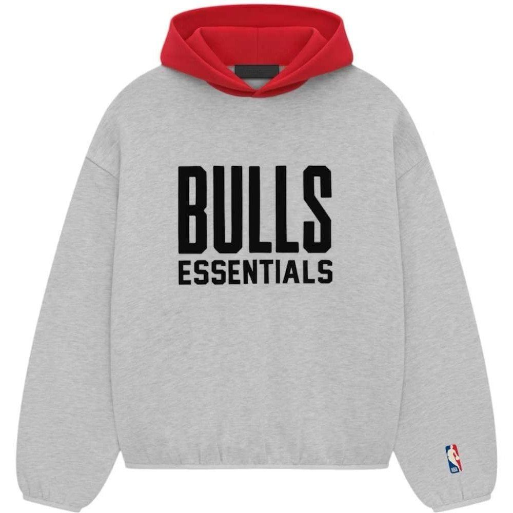 Fear of God Essentials NBA Bulls Hoodie Light Heather - Fear of God Essentials