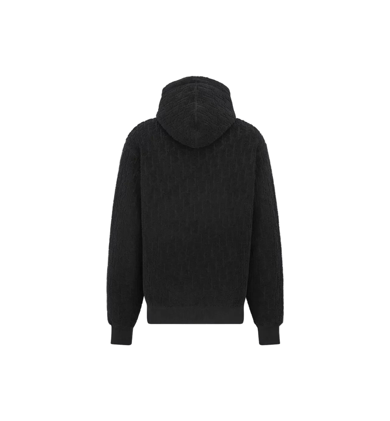 Dior Oblique Relaxed-Fit Hooded Sweatshirt Black Cotton Fleece