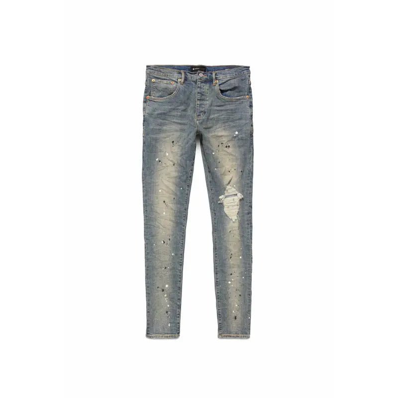 Purple Brand P002 Mid Indigo Destroy Paint - Jeans - Purple Brand