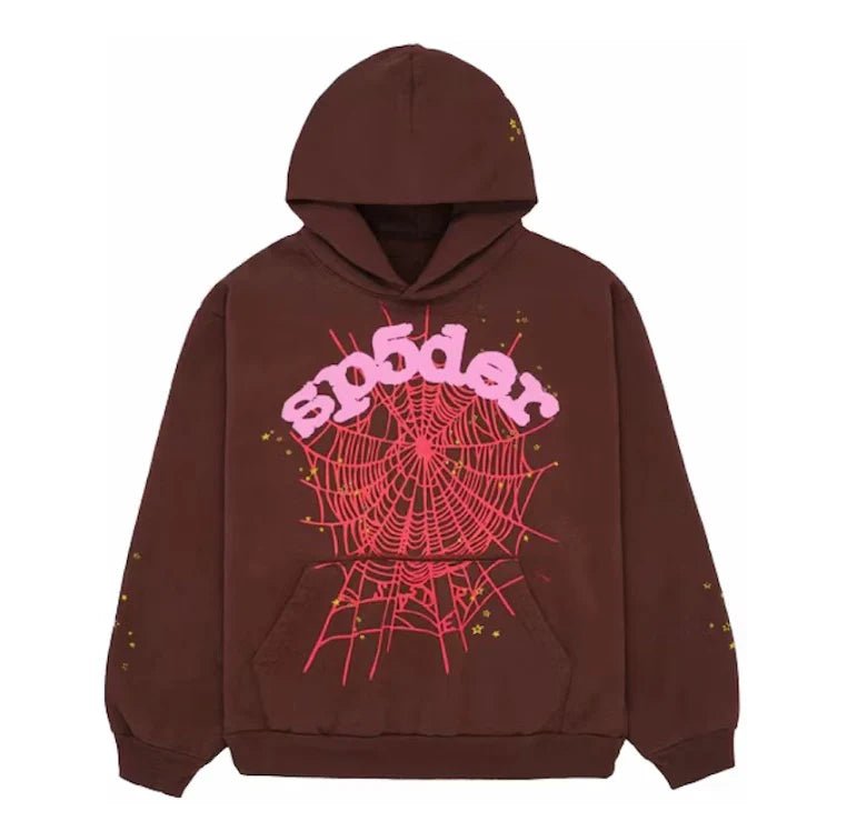 Sp5der Web Hoodie Brown - Hoodie - Sp5der