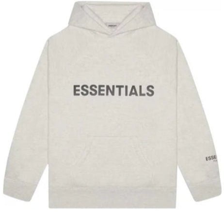 Fear of God Essentials Pullover Hoodie Applique Logo Heather Oatmeal - Hoodie - Fear of God Essentials