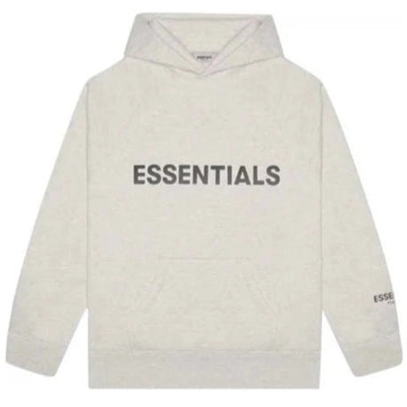 Fear of God Essentials Pullover Hoodie Applique Logo Heather Oatmeal - Hoodie - Fear of God Essentials