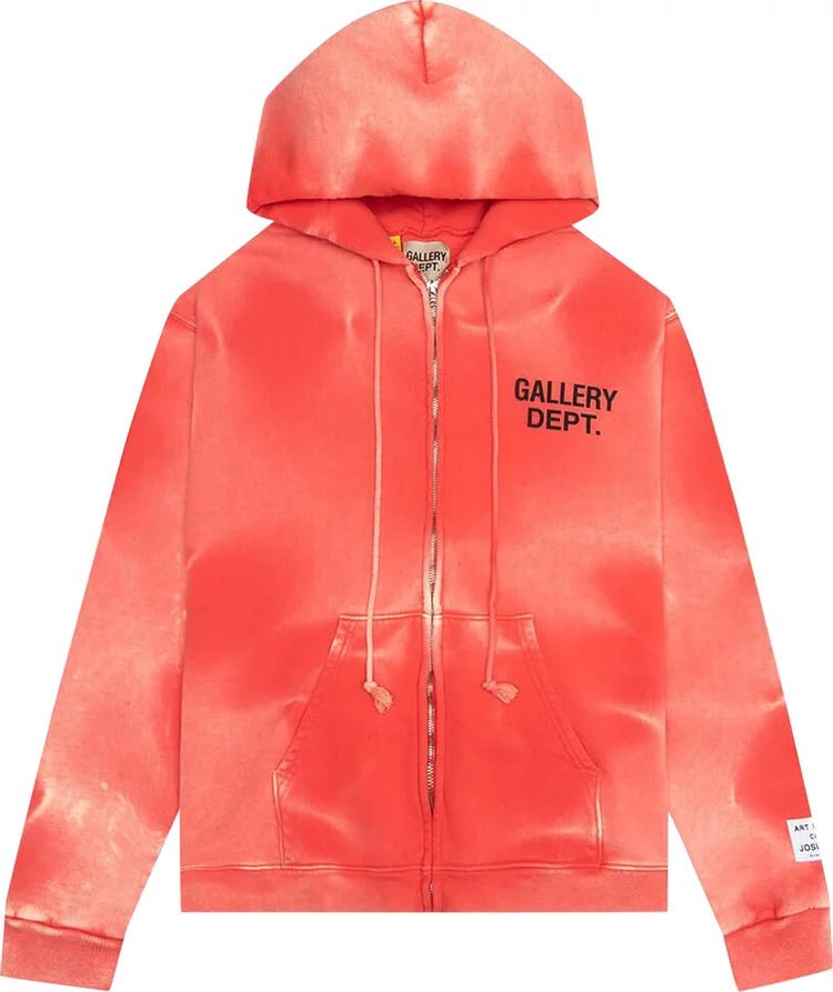 Gallery Dept. Zip Up Hoodie Sun Faded Red - Hoodie - Gallery Dept.