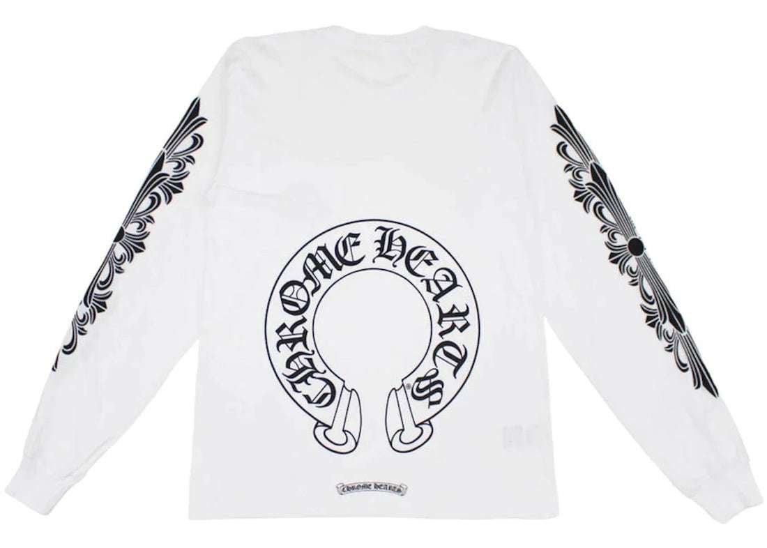 Chrome Hearts Horseshoe Logo Pocket T-Shirt 'White' - Longsleeves - Chrome Hearts