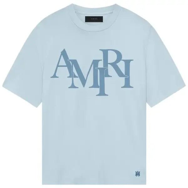 Amiri Blue Staggered T-Shirt - T-shirt - Amiri