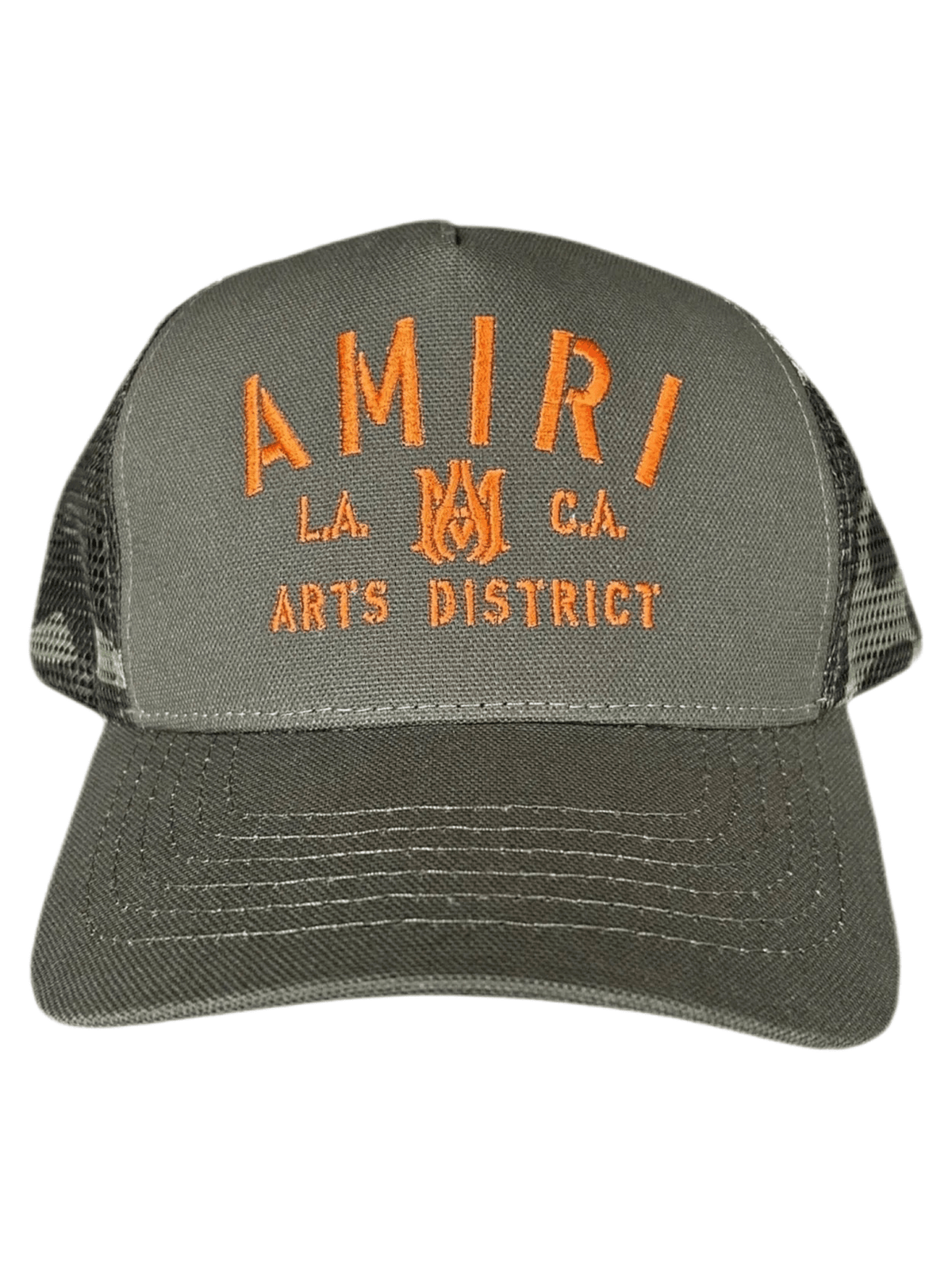 【レア】AMIRI STENCIL TRUCKER HAT CAP アミリ Amiri Camouflage & Orange Stencil Logo Trucker Hat | Amiri