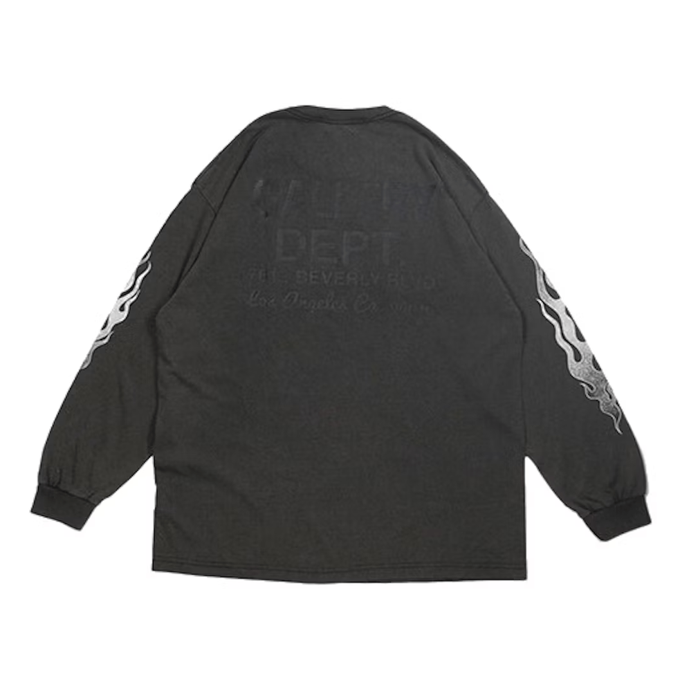 Gallery Dept. Flames L/S T-Shirt 'Black' - Longsleeves - Gallery Dept.