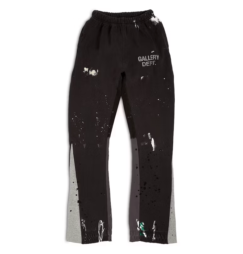 Gallery Dept. Painted Flare Sweat Pants 'Washed Black' - Sweatpants - Gallery Dept.