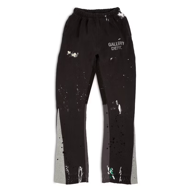 Gallery Dept. Painted Flare Sweat Pants 'Washed Black' - Sweatpants - Gallery Dept.