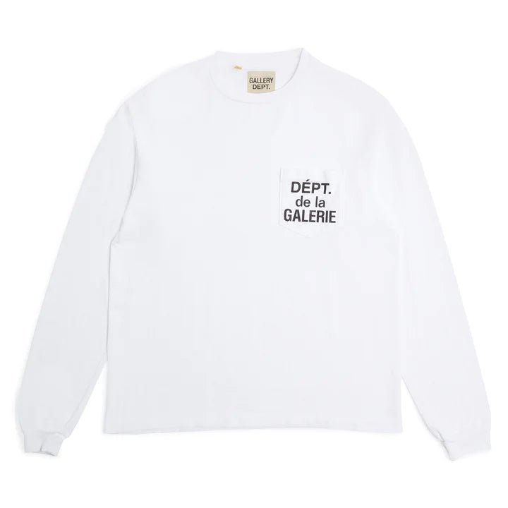 Gallery Dept. French L/S Pocket Tee White - T-shirt - Gallery Dept.