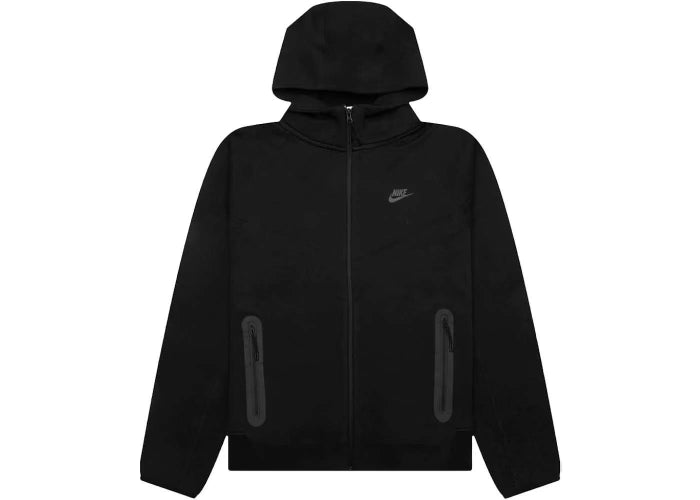 Nike Tech Men's Fleece Full - Zip Windrunner Hoodie black - Kulture Klash