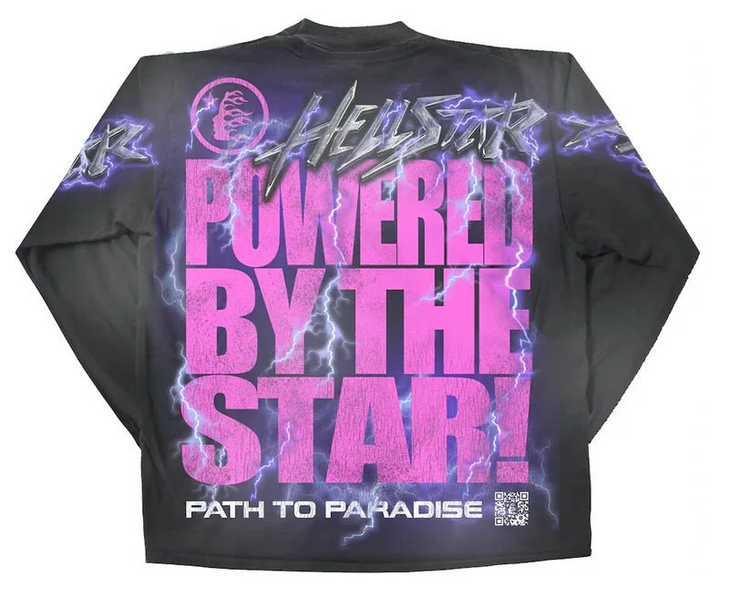 Hellstar Powered By The Star L/S Tee Black - Longsleeves - Hellstar