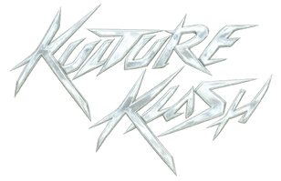 Metallic 'Kreator' logo on a white background