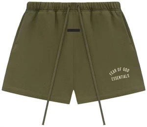 Fear of God Essentials Fleece Soccer Short Military - Fear of God Essentials