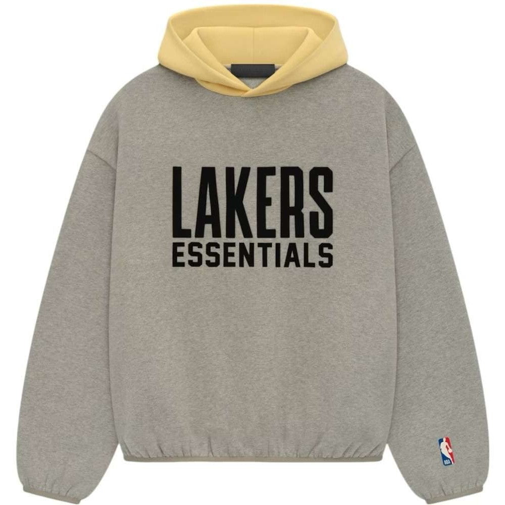 Fear of God Essentials NBA Lakers Hoodie Warm Heather - Fear of God Essentials