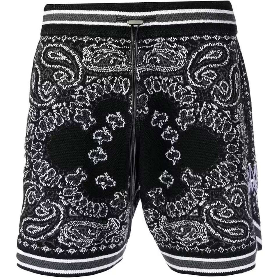 AMIRI Bandana Crochet Basketball Shorts Black - Amiri