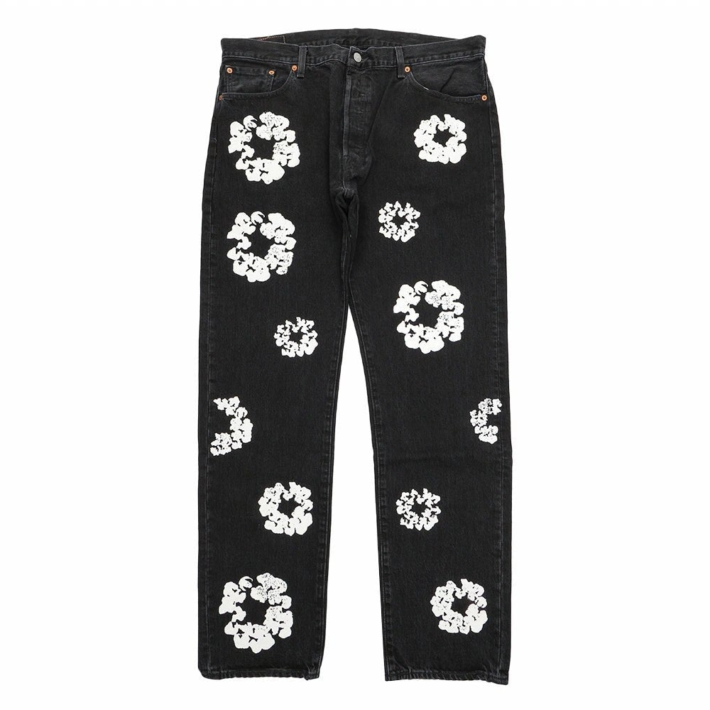 Denim Tears x Levi's Cotton Wreath Jean Black - Jeans - Denim Tears
