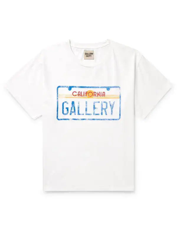 Gallery Dept. Logo Print Cotton Jersey T-Shirt  White