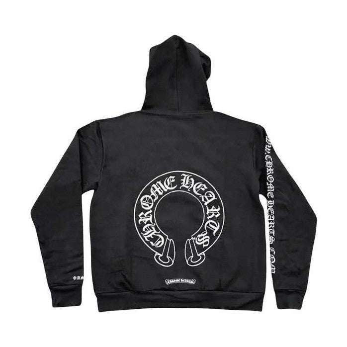 Chrome Hearts Plus Cross Allover Print Horseshoe Logo Hoodie 'Black' - Hoodie - Chrome Hearts