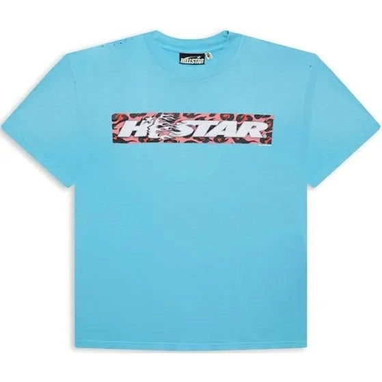 Hellstar box logo Tshirt Blue - T-shirt - Hellstar