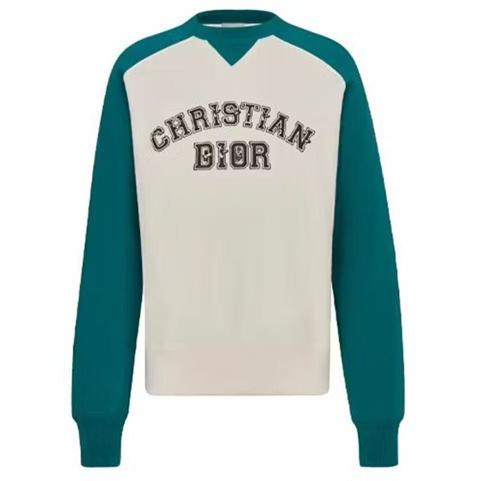 Dior x Kenny Scharf Varsity Crewneck Green/White - Sweatshirt - Dior