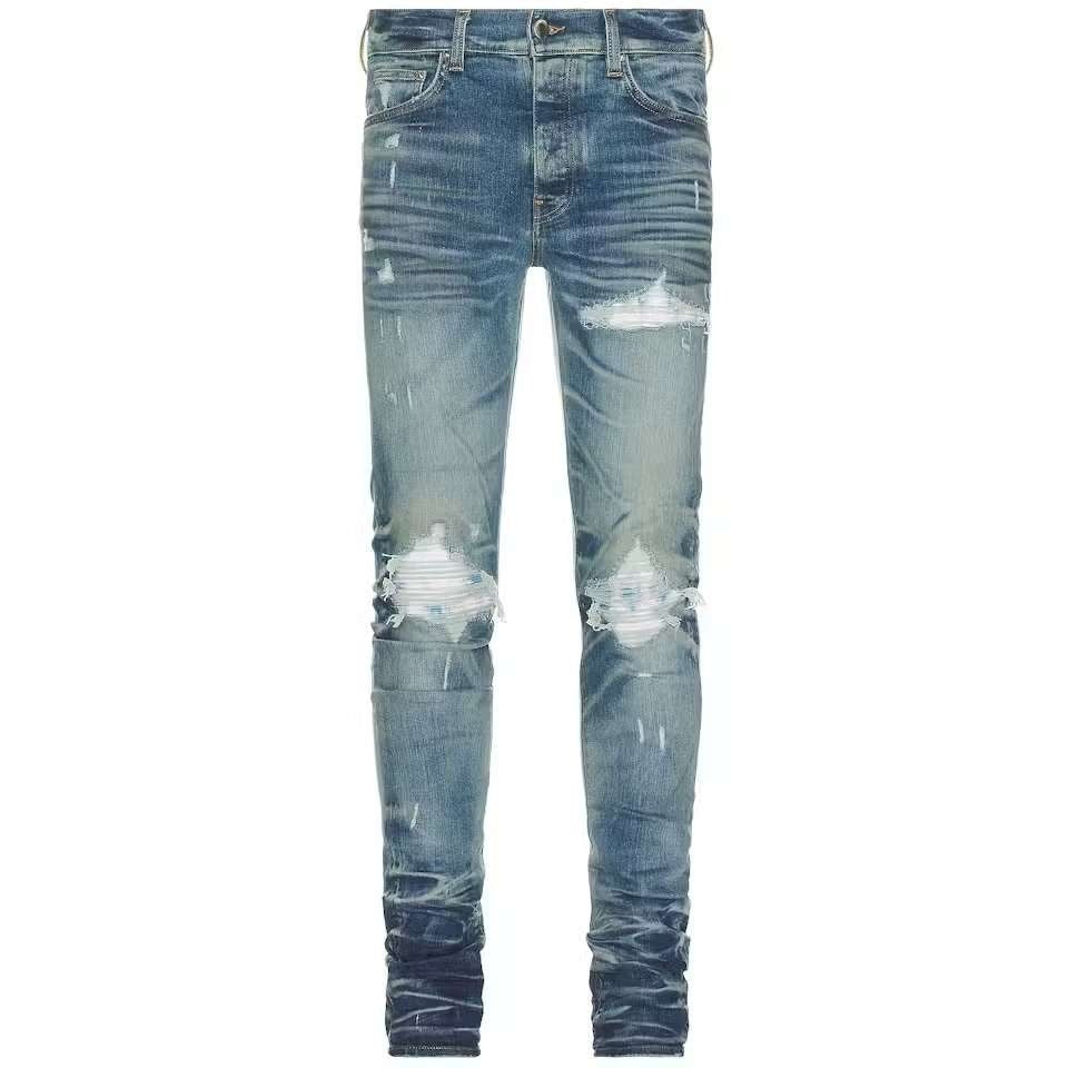 AMIRI Bleached MA Paisley MX1 Jeans Honeycomb/Indigo - Amiri