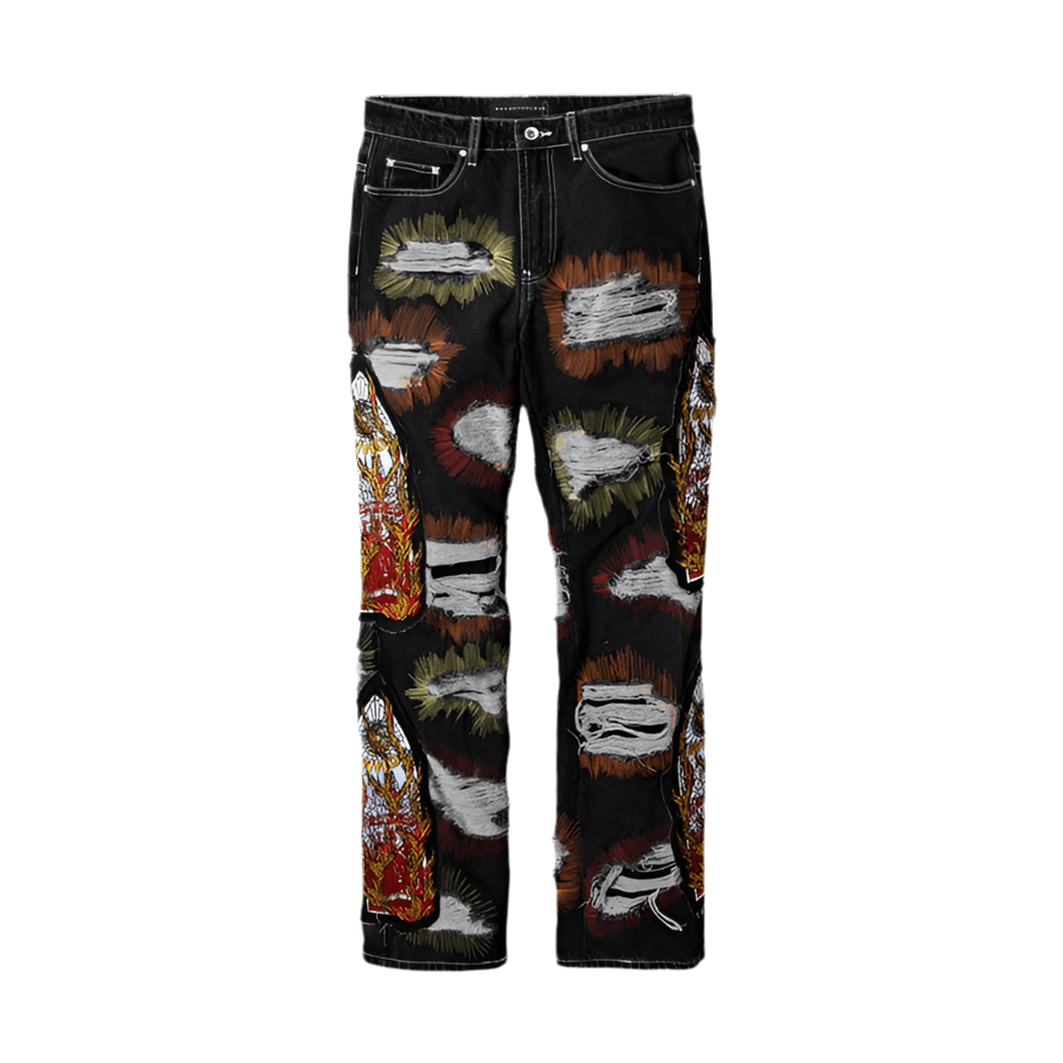 Who Decides War All Over Embroidery Jeans 'Multicolor' - Jeans - Who Decides War