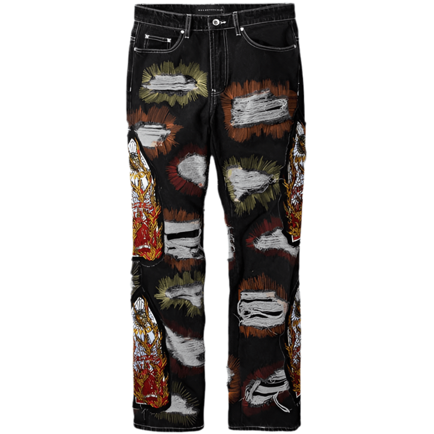 Who Decides War All Over Embroidery Jeans 'Multicolor' - Jeans - Who Decides War