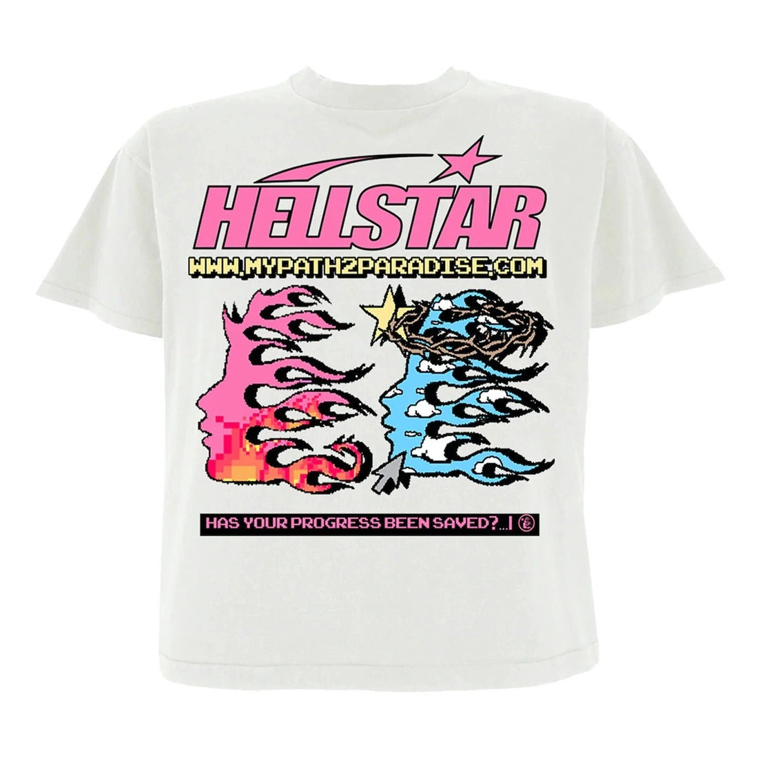 Hellstar Pixel T-Shirt White - T-shirt - Hellstar