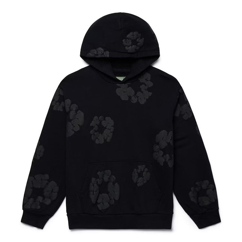 Denim Tears Cotton Wreath Hoodie Black Monochrome - Hoodie - Denim Tears
