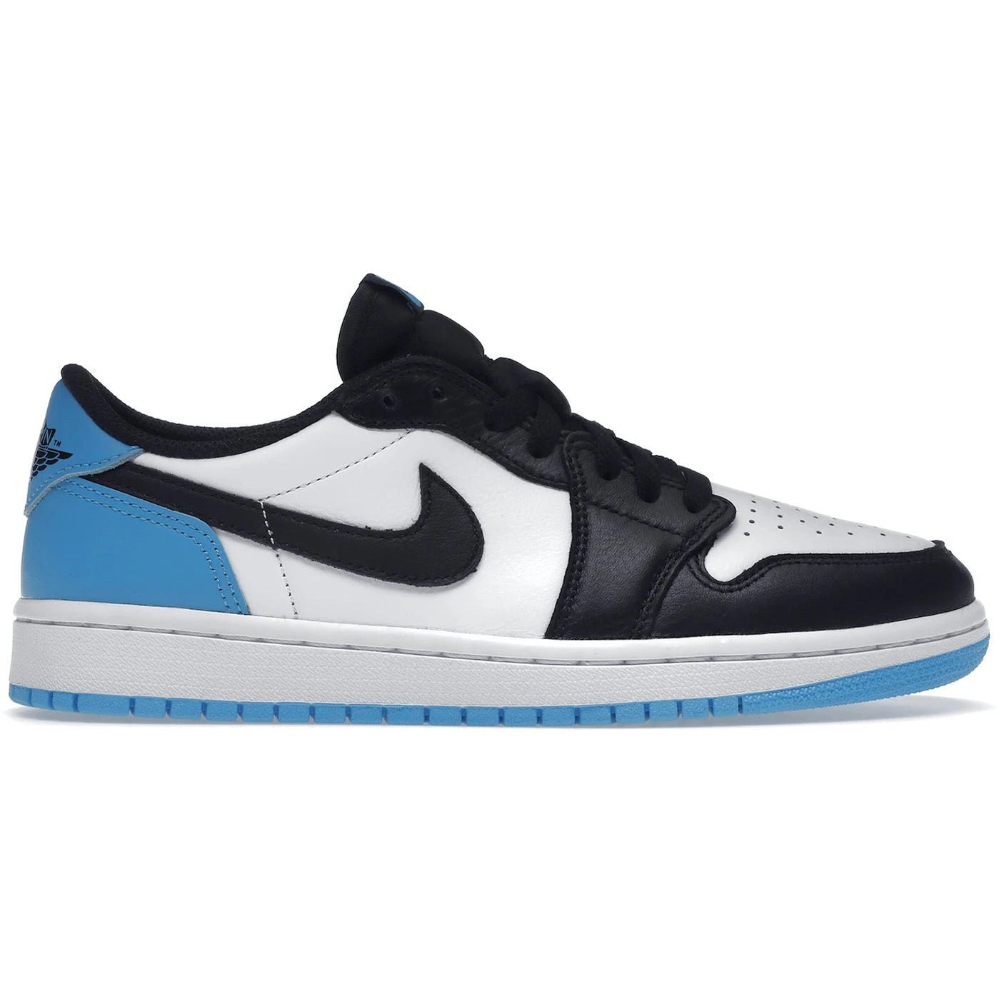 Jordan 1 Low Black Dark Powder Blue (Women's) - Air Jordan