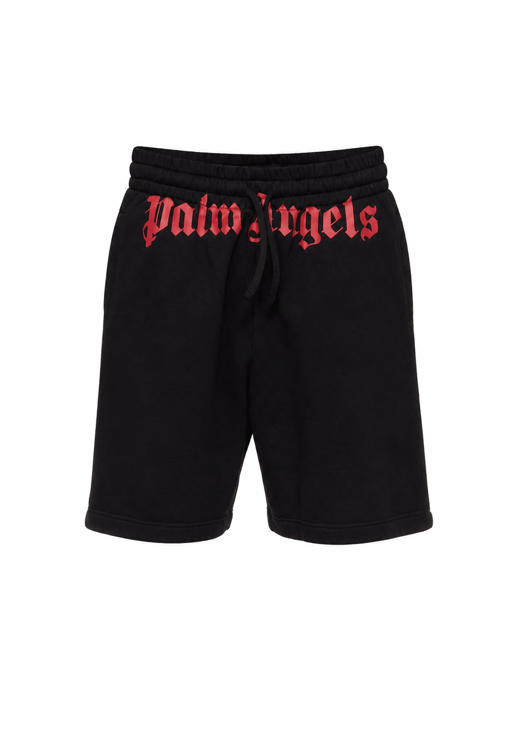 Palm Angels Black Waist Logo Shorts Black