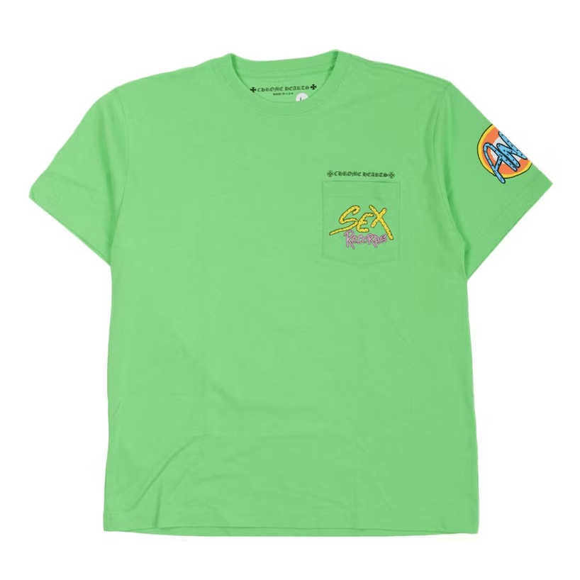 Chrome Hearts Matty Boy Sex Records T-shirt 'Citrus' - T-shirt - Chrome Hearts