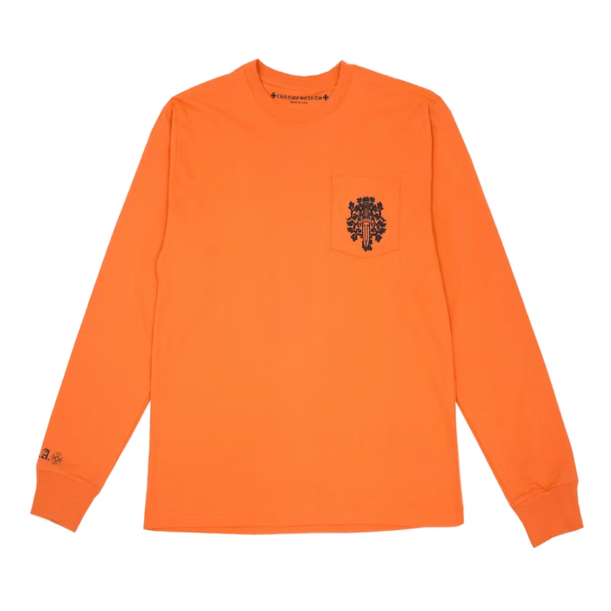 Chrome Hearts Vine Dagger L/S T-shirt 'Orange/Black' - Longsleeves - Chrome Hearts