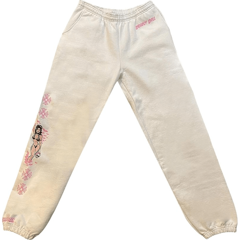 Chrome Hearts x Deadly Doll Sweatpants 'White/Pink' - Sweatpants - Chrome Hearts