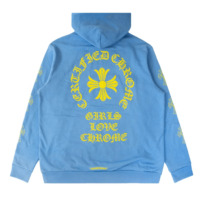 Chrome Hearts x Drake Girls Love Chrome Hoodie 'Light Blue' - Hoodie - Chrome Hearts