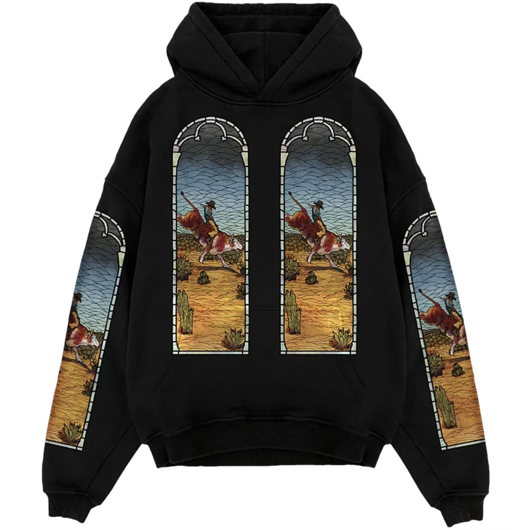 Who Decides War x EST Gee Stained Glass Hoodie Black - Hoodie - Who Decides War