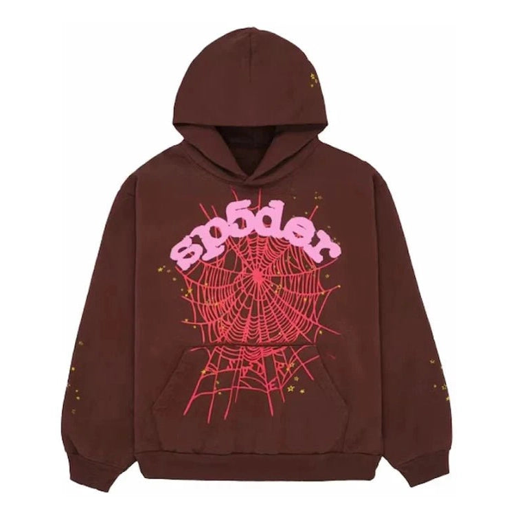 Sp5der Web Hoodie Brown - Hoodie - Sp5der