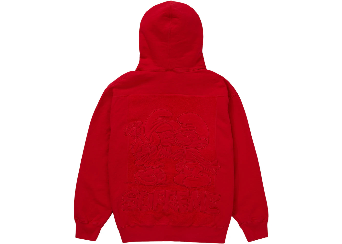 Supreme Smurfs Hooded Sweatshirt Red